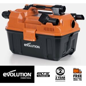 EVOLUTION POWER TOOLS Evolution R11VAC-Li Cordless Wet And Dry Workshop Vacuum 18v Li-Ion ext (Battery & Charger Included)