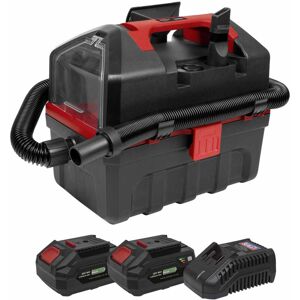 Sealey - CP20VWDVKIT Cordless Wet & Dry Vacuum Kit 2 Batteries - 20V 4Ah SV20 Series