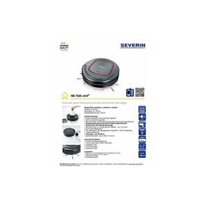 Severin - Chill Bagless 0.35L Black,Grey,Red robot vacuum