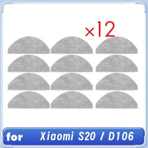 Tlily - 12 pcs Cleaning Rag for S20 / D106 Robot Vacuum Cleaner Parts Replacement
