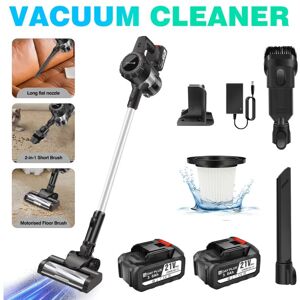 Dayplus - 6 in 1 Cordless Vacuum Cleaner Pet Hair Handheld Stick Vacuum Strong Suction Vac,2PCS 3.0AH Battery