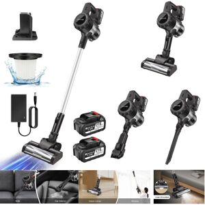 Dayplus - 6IN1 Cordless Vacuum Cleaner Pet Hair Handheld Stick Vacuum 30Kpa Strong Suction,2x 3.0AH Battery