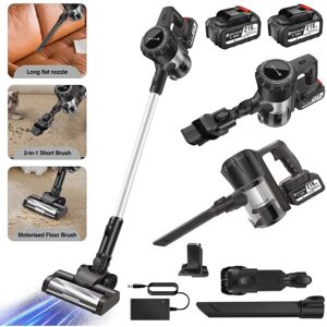 Dayplus - Cordless Stick Vacuum Cleaner 3600W 6 in 1 Upright & Handheld Lightweight Vac,2x 3.0AH Battery