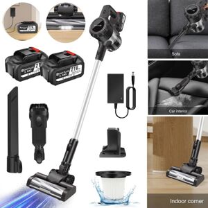 Dayplus - Cordless Vacuum Cleaner Hoover Upright Lightweight Handheld Bagless Vac 6 in 1,2x 3.0AH Battery