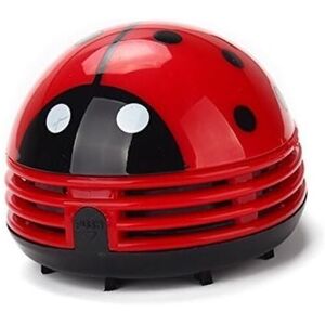 ZVD - Cute Mini Desktop Cleaner, Hoover Mini Hoover Debris Collector Beetle Handheld Vacuum Cleaner (Red)