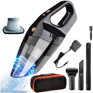 ZVD - Home Car Vacuum Cleaner Cordless Car Pocket Car Wet & Dry Dual-use High Power Rechargeable Portable Black European Regulation