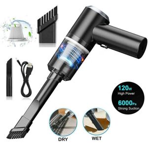 ZVD - 6000 Pa Cordless Car Vacuum Cleaner, 2 in 1 Powerful Hand Vacuum & Air Blower 120W, Mini Portable and Rechargeable Cordless Vacuum Cleaner for