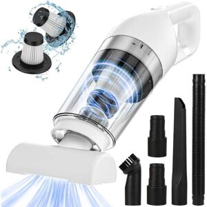 Ymyny - Powerful 9000Pa 120W Cordless Vacuum Cleaner, usb Rechargeable Mini Handheld Vacuum Cleaner for Home, Car, Office (White) mumu Ymyny - Powerful 9000Pa 120W Cordless Vacuum Cleaner, usb Rechargeable Mini Handheld Vacuum Cleaner for Home, Car, Office (White) mumu