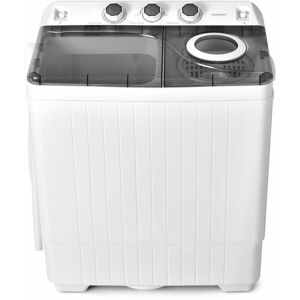 COSTWAY Washing Machine Twin Tub Semi-automatic Laundry w/26lbs Washer & Spin Dryer