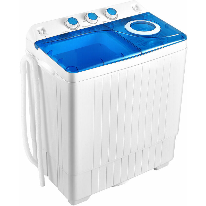 COSTWAY Washing Machine Twin Tub Semi-automatic Laundry w/26lbs Washer & Spin Dryer