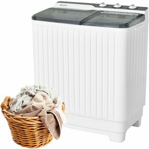 Gymax - Portable Washing Machine Twin Tub Laundry Washer Spin Dryer Semi-automatic