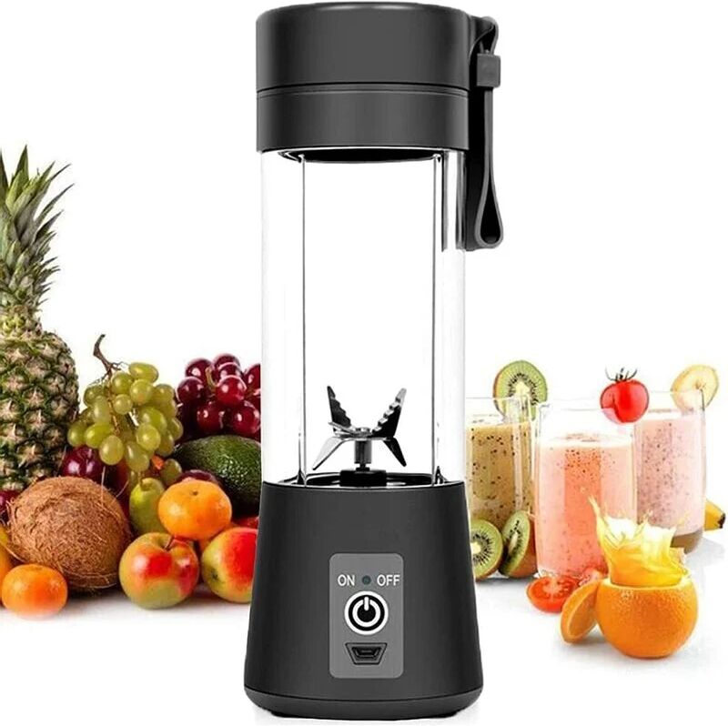 Aougo - Personal Blender, Portable Blenders Tumbler Electric Fruit Blender Juice Blender usb Rechargeable, 6 3D Blades for Superb Blending, 380ml