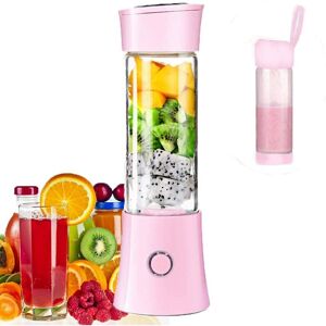 AOUGO Portable Juice Blender, Milk Shake, Fruit and Vegetable Juicer, Mixer, 480ml, bpa Free, Mini usb Smoothie Blender, 100W, Christmas Gift for