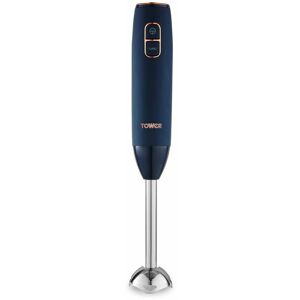 Tower - Cavaletto T12059MNB Stick Blender with Turbo Function, 600W, Midnight Blue and Rose Gold
