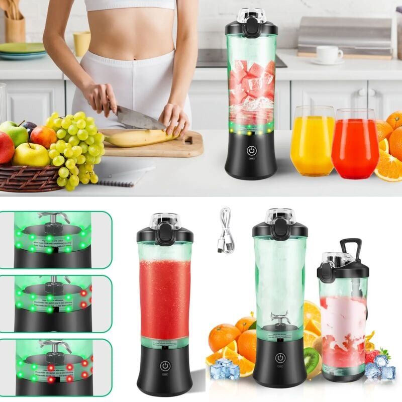 Day Plus - 600ml Electric Mini Juice Maker Blender Smoothie Juicer fruit Machine Easy Clean