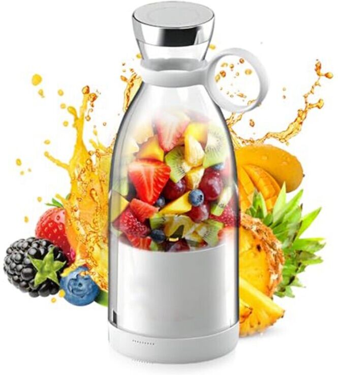 Tlily - Portable Juice Blender Rechargeable Juicer Cup with Travel and Lid for Making Smoothies 420ML a