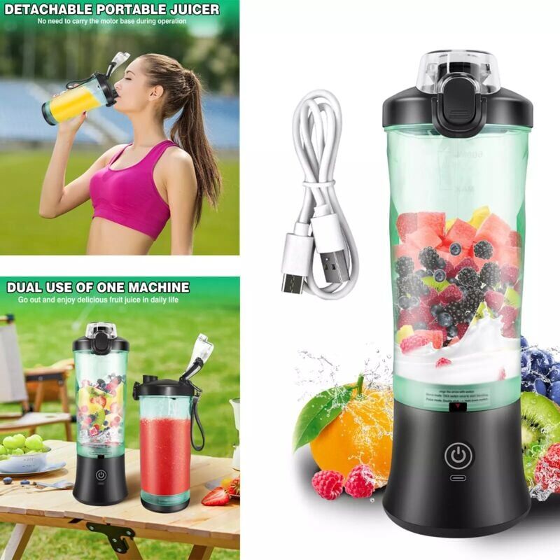 Day Plus - Rechargeable Electric Fruit Juice Maker Portable Blender Smoothie Juicer Machine
