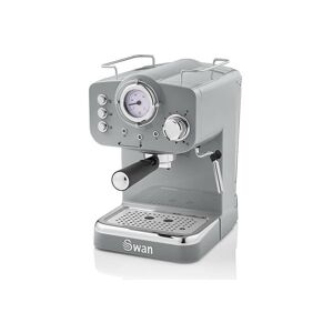 Retro Grey Pump Espresso Coffee Machine - Swan
