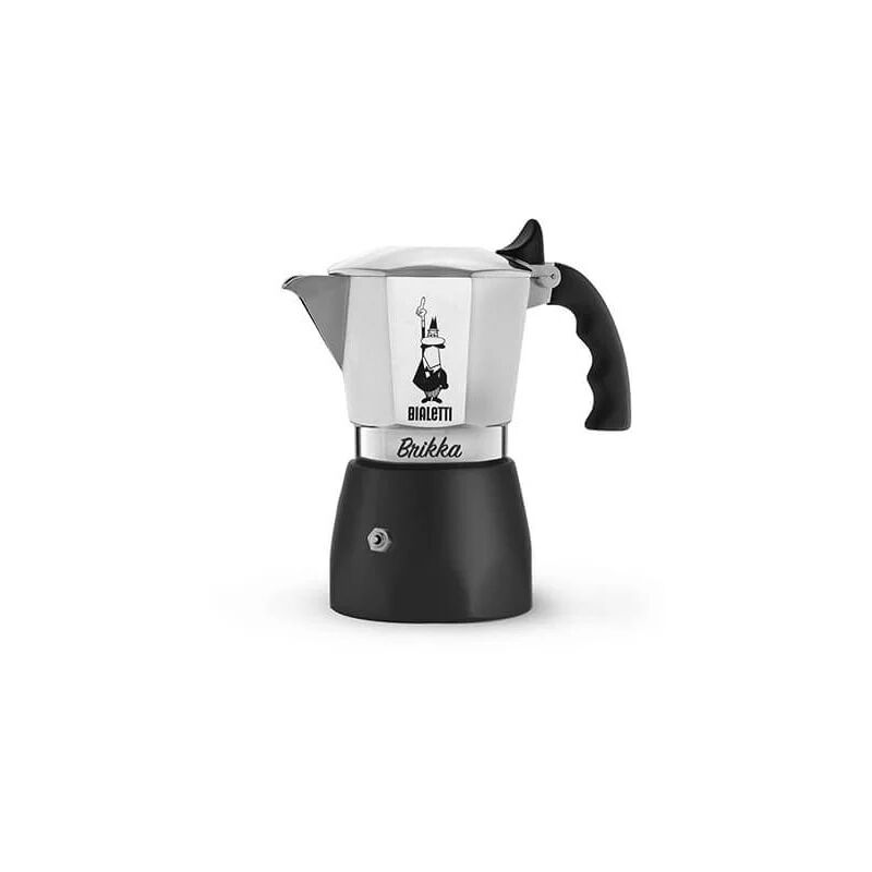 Brikka Crema Aluminium Stovetop Coffee Maker 2 Cup Black - Bialetti
