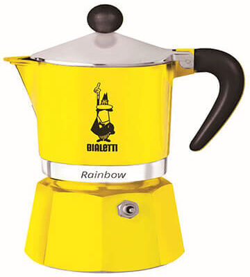 Bialetti Rainbow 3 Cup Coffee Maker Yellow