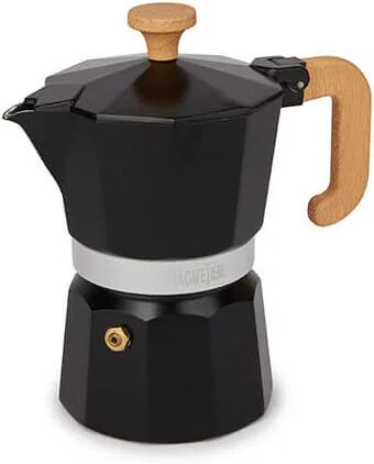 La Cafetière - La Cafetiere Espresso Maker 3 Cup Black Wood Effect Handle