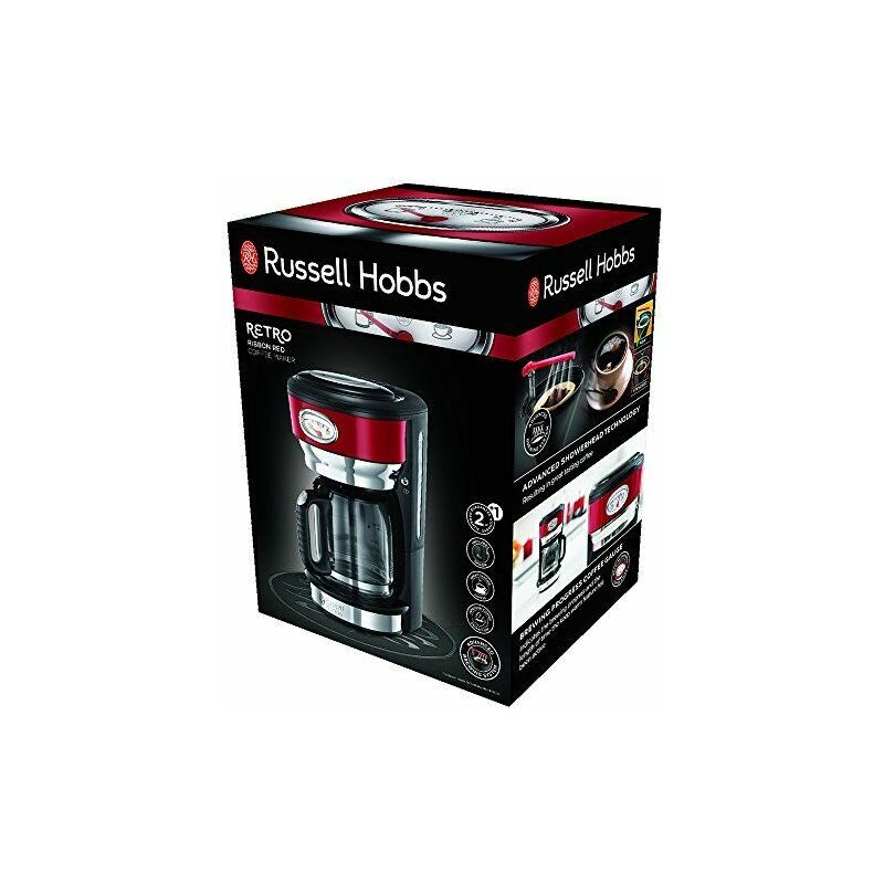 Russell Hobbs 21700-56 Freestanding Manual Drip coffee maker 1.25L 10cups Black,Red,Stainless steel coffee maker