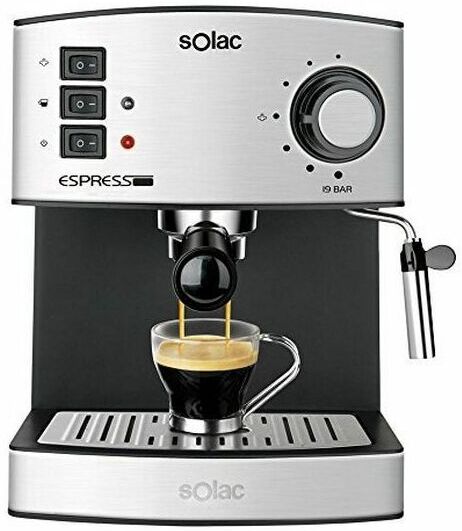 Solac - CE4480 Freestanding Semi-auto Espresso machine 1.2L 2cups Stainless steel coffee maker