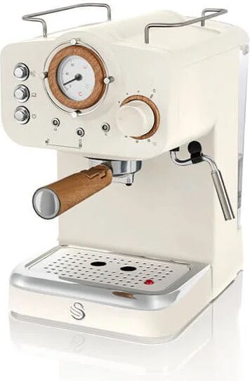 Swan Nordic Cotton White Pump Espresso Coffee Machine