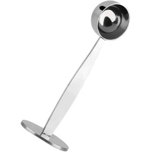 AOUGO 2-in-1 Coffee Scoop Stand Coffee Measuring Spoon Espresso Stamp Stainless Steel Coffee Scoop Measuring and Tamping Scoop