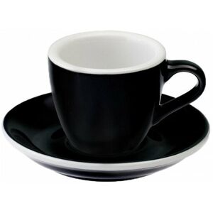 Espresso cup with a saucer Loveramics Egg Black, 80 ml