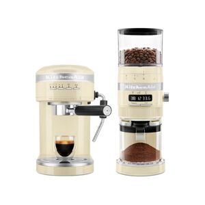 Artisan Semi-Auto Espresso Machine & Burr Grinder Set Almond Cream - Kitchenaid