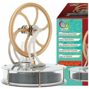 LUNE Most Classic Low Temperature Stirling Engine, Unique Coffee Timer, Best Gift Option, Educational Toy, DLTD-303 Steam Engine Model