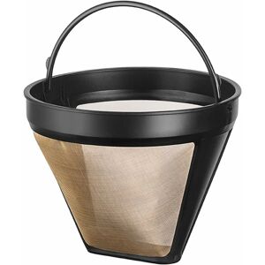 HÉLOISE Taller 4 12-Cup Gold Permanent Coffee Filter Compatible with krups savoy, Braun and DeLonghi Drip Coffee Makers