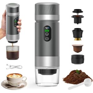 YS-YALOTRS Portable Coffee Maker, 3-in-1 Electric Heating Espresso Machine, 12V Rechargeable Espresso Coffee Maker, for Office, Travel, Home, Compatible with YS-YALOTRS Portable Coffee Maker, 3-in-1 Electric Heating Espresso Machine, 12V Rechargeable Espresso Coffee Maker, for Office, Travel, Home, Compatible with