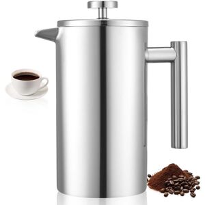 VEVOR French Press Coffee Maker, 1 Liter Stainless Steel Coffee Press Tea Maker with Filter, Large Double Wall Insulated French Presses Cold Brew for VEVOR French Press Coffee Maker, 1 Liter Stainless Steel Coffee Press Tea Maker with Filter, Large Double Wall Insulated French Presses Cold Brew for