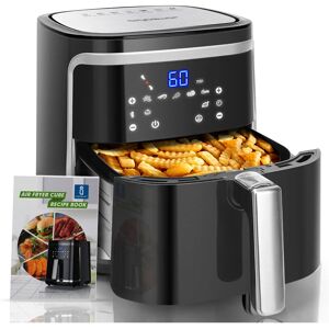 Aigostar - 7L Air Fryer with Recipes, 1900W Large Air Fryers Oven for Home Use, Digital Touchscreen with 8 Cooking Presets, Preheat & Keep Warm,