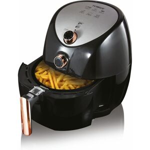 T17021RG Family Size Air Fryer with Rapid Air Circulation, 60-Minute Timer, 4.3L, 1500W, Black & Rose Gold - Tower