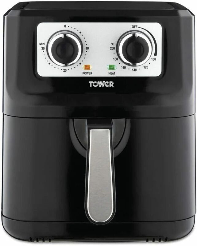 Tower - T17090 Vortx Manual Air Fryer, 5L, Black