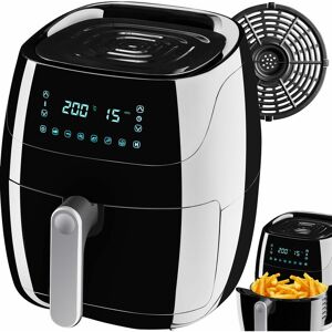 TECTAKE Air fryer Yaiza - 4.3 l capacity - Recipes booklet included - airfryer, fryer, dry fryer - black