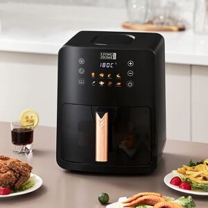 LIVINGANDHOME 5L Black Digital Air Fryer with Visual Window,Black