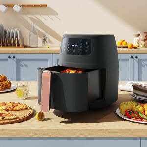 Livingandhome - Black 5L Touchscreen Electric Air Fryer