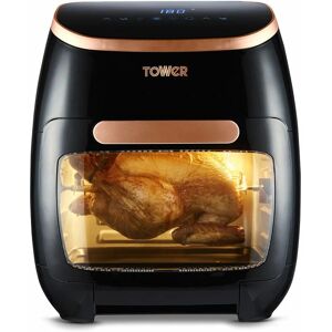 Tower - T17039RGB Xpress Pro 5-in-1 Digital Air Fryer Oven with Rapid Air Circulation, 60-Minute Timer, 11L, 2000W, Black & Rose Gold