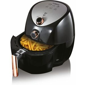 T17021RG Family Size Air Fryer with Rapid Air Circulation, 60-Minute Timer, 4.3L, 1500W, Black & Rose Gold - Tower