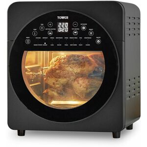 Tower - T17051BLK, Vortx xl 14.5L 5-in-1 Digital Air Fryer Oven with Rotisserie, 1700W Power, Black