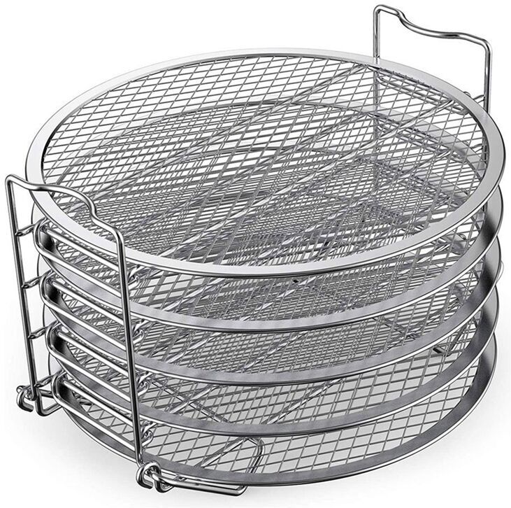 Tlily - 5-Layer Stackable Stainless Steel Air Fryer Cooking Rack for Ninja Foodi 6.5 qt / 8 qt Air Fryer Basket Tray