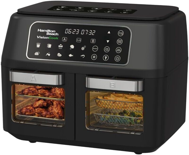 Hamilton Beach - Air Fryer,11L Digital Dual Air Fryer Oven 2400W