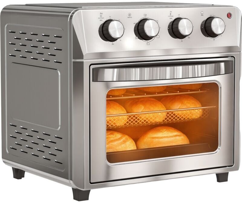 Homcom - 24L Air Fryer Oven, Small Electric Oven, Grill, Roast, Bake, 1600W