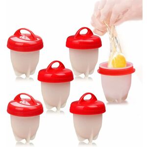 Tinor - Boiler Eggs, 6pcs Boiler Silicone Egg Poacher, Easy Eggs Cooker Egg Cup Food Grade Silica Gel, Boil Eggs Without The Shell