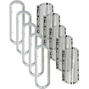 vhbw 5x Shaver Foil compatible with Braun MobileShave M-30, M-60b, M-60, M-60g 5607, M-30 5604, M-40 Electric Shaver + Frame, Silver vhbw 5x Shaver Foil compatible with Braun MobileShave M-30, M-60b, M-60, M-60g 5607, M-30 5604, M-40 Electric Shaver + Frame, Silver