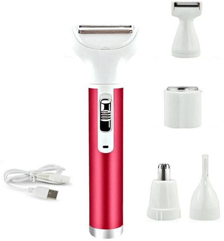 TLILY 5 in 1 Body Hair Removal Epilator Armpit Bikini Leg Pubic Electric Shave Clipper Shaver Women